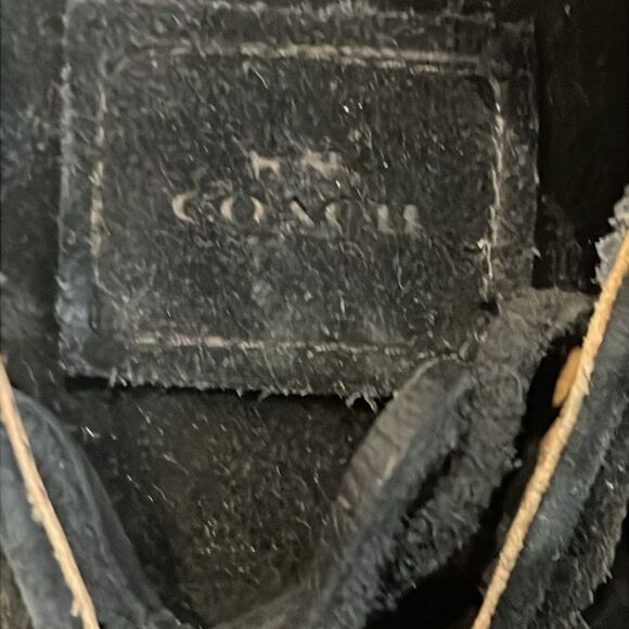 Coach Karson Black Suede Wedge Bootie Size 6 - Picture 9 of 14